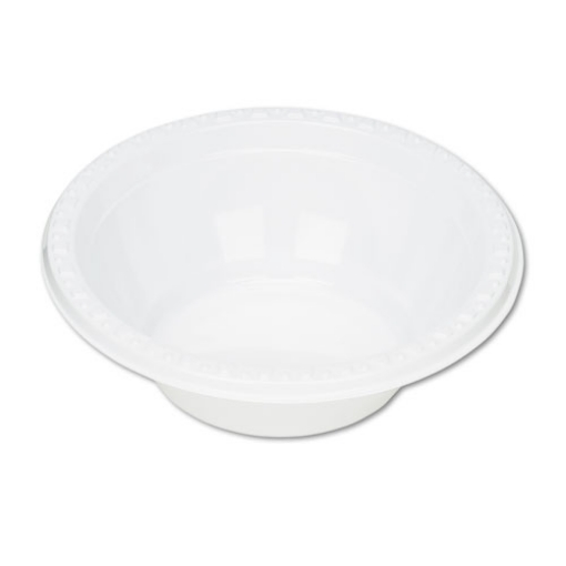 Picture of Plastic Dinnerware, Bowls, 5 Oz, White, 125/pack