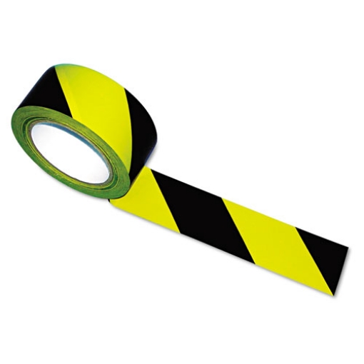 Picture of Hazard Marking Aisle Tape, 2" X 108 Ft, Black/yellow