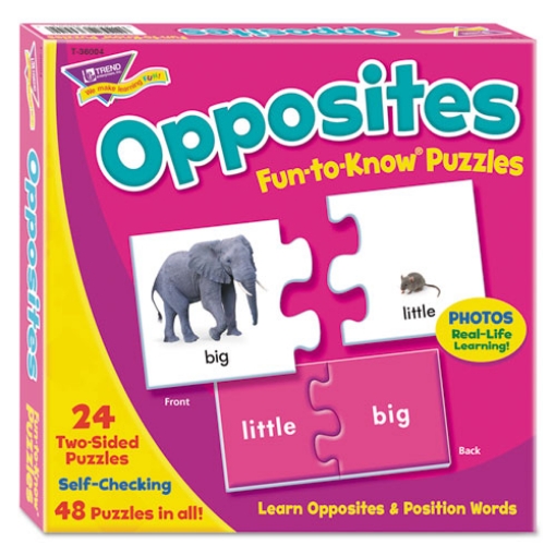 Picture of Fun To Know Puzzles, Opposites, Ages 3 And Up, 24 Puzzles