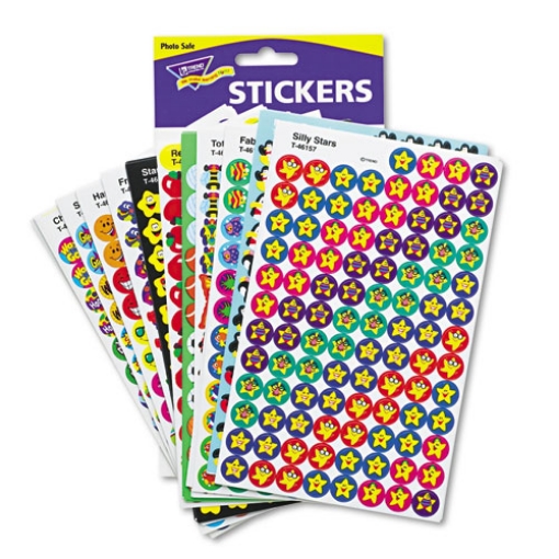 Picture of Superspots And Supershapes Sticker Variety Packs, Awesome Assortment, Assorted Colors, 5,100/pack