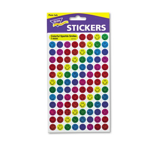 Picture of Superspots And Supershapes Sticker Variety Packs, Sparkle Smiles, Assorted Colors, 1,300/pack