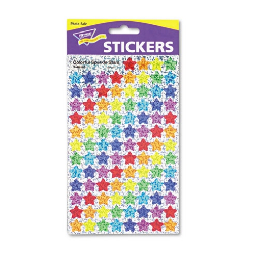 Picture of Superspots And Supershapes Sticker Variety Packs, Colorful Sparkle Stars, Assorted Colors,1,300/pack