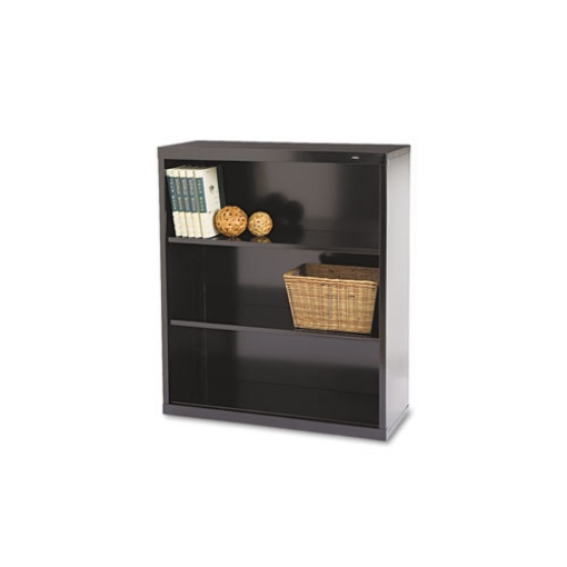 Picture of Metal Bookcase, Three-Shelf, 34.5w x 13.5d x 40h, Black