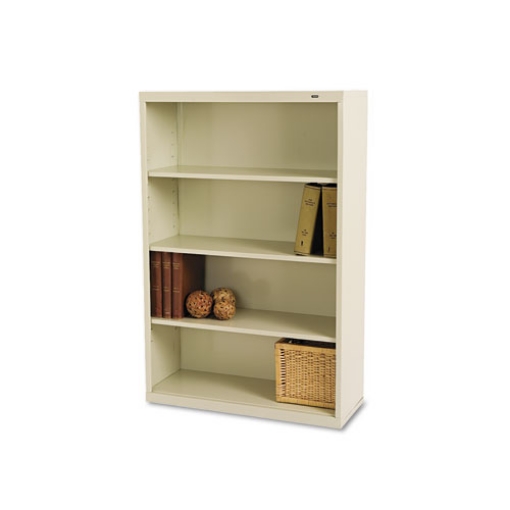 Picture of Metal Bookcase, Four-Shelf, 34.5w x 13.5d x 52.5h, Putty