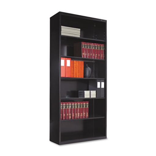 Picture of Metal Bookcase, Six-Shelf, 34.5w x 13.5d x 78h, Black