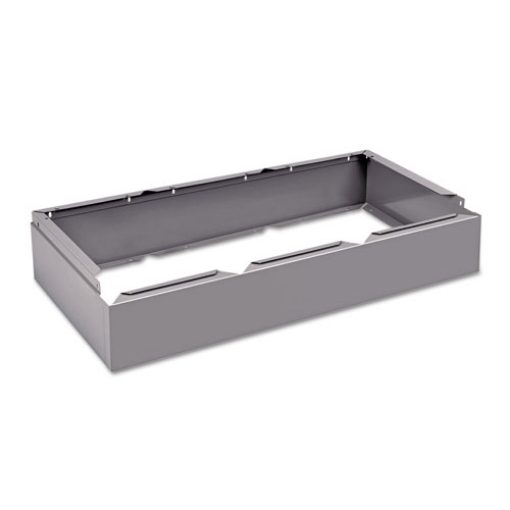 Picture of Three Wide Closed Locker Base, 36w X 18d X 6h, Medium Gray