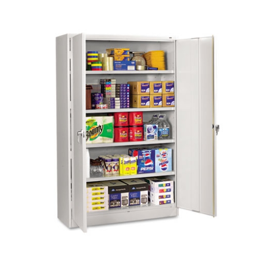 Picture of Assembled Jumbo Steel Storage Cabinet, 48w X 18d X 78h, Light Gray