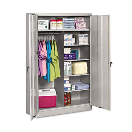 Picture of Jumbo Combination Steel Storage Cabinet, 48w X 24d X 78h, Light Gray