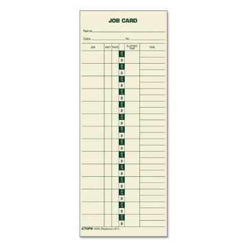 Picture of Manilla Job Cards, Replacement For 15-800622/l-61, One Side, 3.5 X 9, 500/box