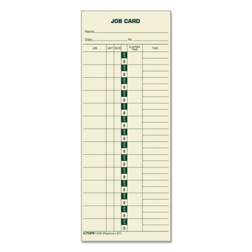 Picture of Manilla Job Cards, Replacement For 15-800622/l-61, One Side, 3.5 X 9, 500/box