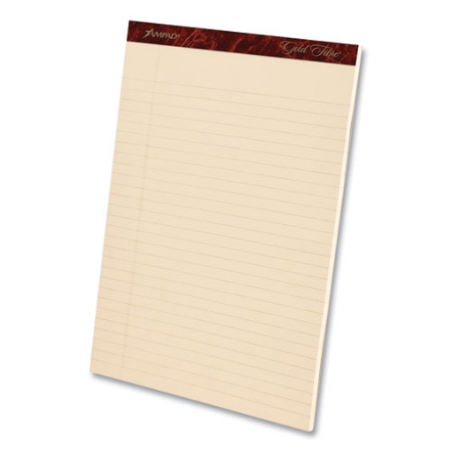 Picture of Gold Fibre Writing Pads, Narrow Rule, 50 Canary-Yellow 5 X 8 Sheets, 4/pack