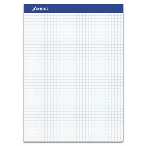 Picture of Quad Double Sheet Pad, Quadrille Rule (4 Sq/in), 100 White 8.5 X 11.75 Sheets