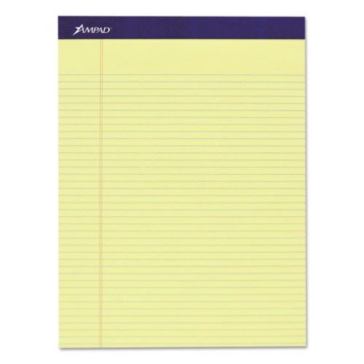 Picture of Legal Ruled Pads, Narrow Rule, 50 Canary-Yellow 8.5 X 11.75 Sheets, 4/pack