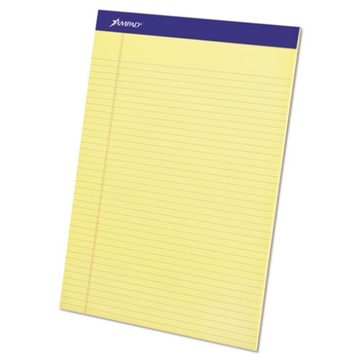 Picture of Perforated Writing Pads, Narrow Rule, 50 Canary-Yellow 8.5 X 11.75 Sheets, Dozen