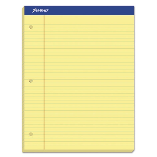 Picture of Double Sheet Pads, Medium/college Rule, 100 Canary-Yellow 8.5 X 11.75 Sheets