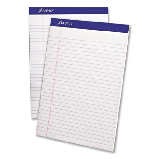 Picture of Perforated Writing Pads, Wide/legal Rule, 50 White 8.5 X 11.75 Sheets, Dozen