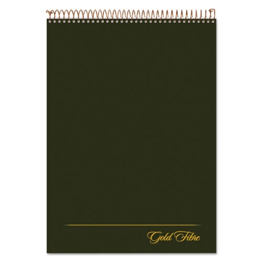 Picture of Gold Fibre Wirebound Project Notes Pad, Project-Management Format, Green Cover, 70 White 8.5 X 11.75 Sheets