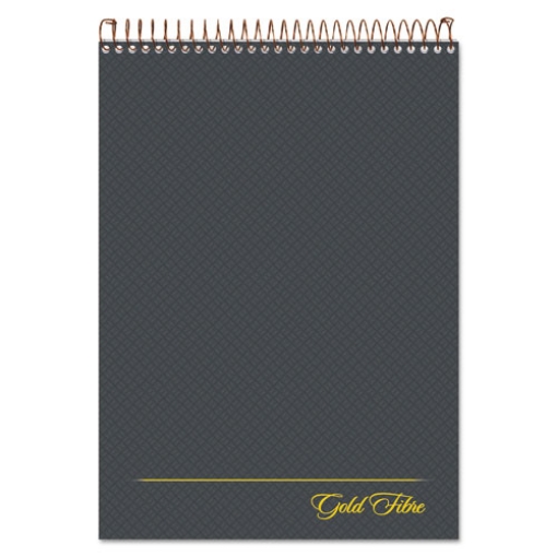 Picture of Gold Fibre Wirebound Project Notes Pad, Project-Management Format, Gray Cover, 70 White 8.5 X 11.75 Sheets