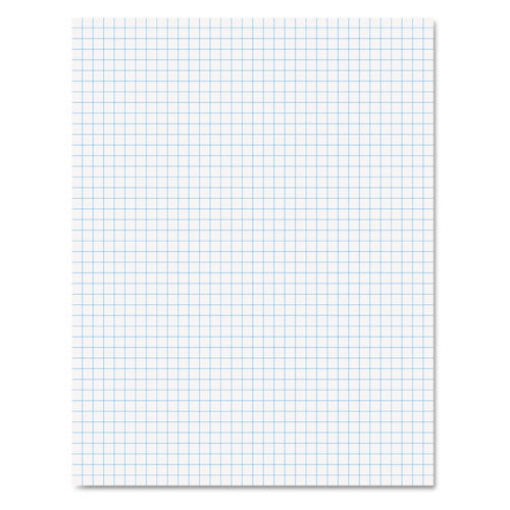 Picture of Quadrille Pads, Quadrille Rule (4 sq/in), 50 White (Heavyweight 20 lb Bond) 8.5 x 11 Sheets