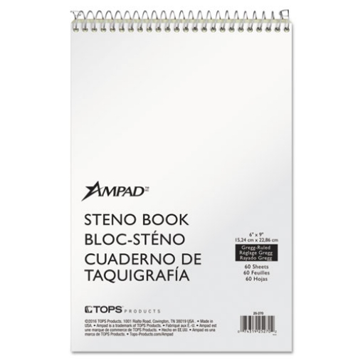 Picture of Steno Pads, Gregg Rule, Tan Cover, 60 Green-Tint 6 X 9 Sheets