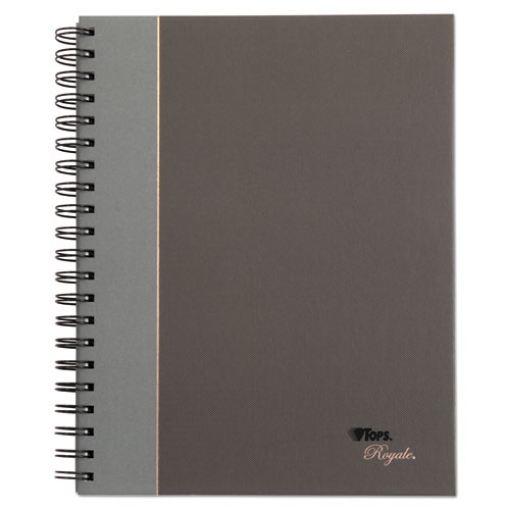 Picture of Royale Wirebound Business Notebooks, 1-Subject, Medium/College Rule, Black/Gray Cover, (96) 8.25 x 5.88 Sheets