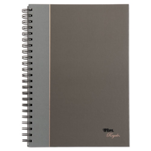 Picture of Royale Wirebound Business Notebooks, 1-Subject, Medium/College Rule, Black/Gray Cover, (96) 11.75 x 8.25 Sheets