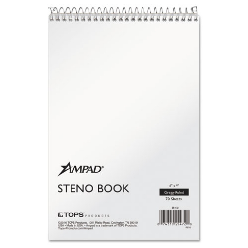 Picture of Steno Pads, Gregg Rule, Tan Cover, 70 White 6 X 9 Sheets