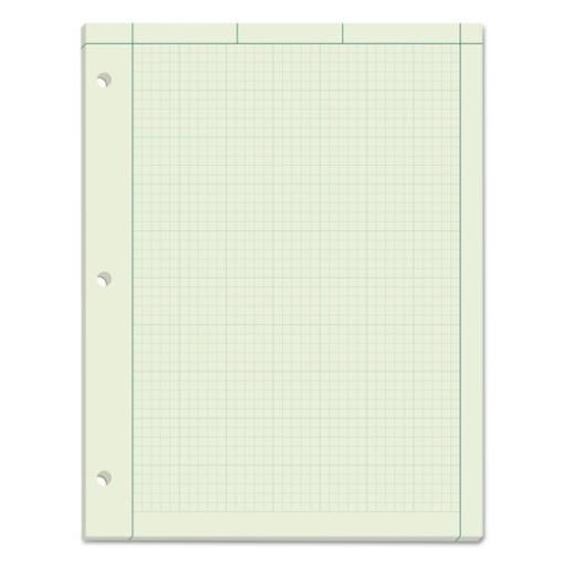 Picture of Engineering Computation Pads, Cross-Section Quadrille Rule (5 Sq/in, 1 Sq/in), Green Cover, 100 Green-Tint 8.5 X 11 Sheets