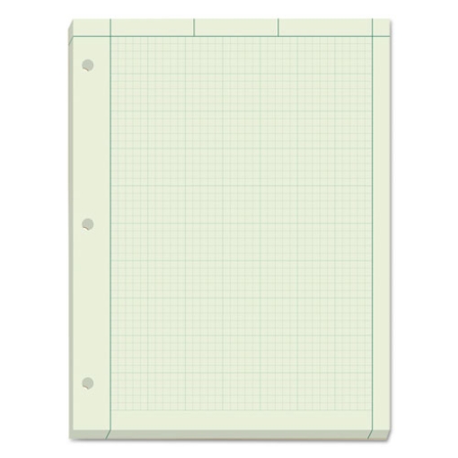 Picture of Engineering Computation Pads, Cross-Section Quadrille Rule (5 Sq/in, 1 Sq/in), Green Cover, 200 Green-Tint 8.5 X 11 Sheets