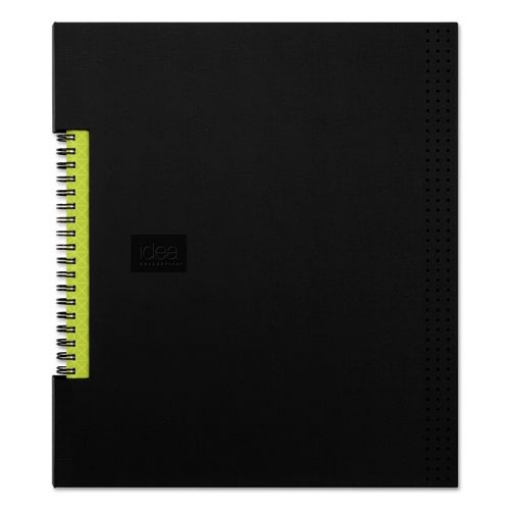 Picture of idea collective professional wirebound hardcover notebook, 1-subject, medium/college rule, black cover, (80) 11 x 8.5 sheets