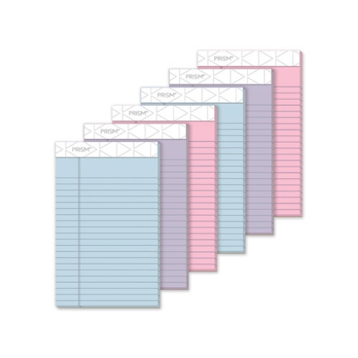 Picture of Prism + Colored Writing Pads, Narrow Rule, 50 Assorted Pastel-Color 5 X 8 Sheets, 6/pack