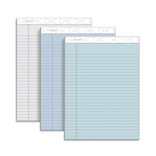 Picture of Prism + Colored Writing Pads, Wide/legal Rule, 50 Assorted Pastel-Color 8.5 X 11.75 Sheets, 6/pack