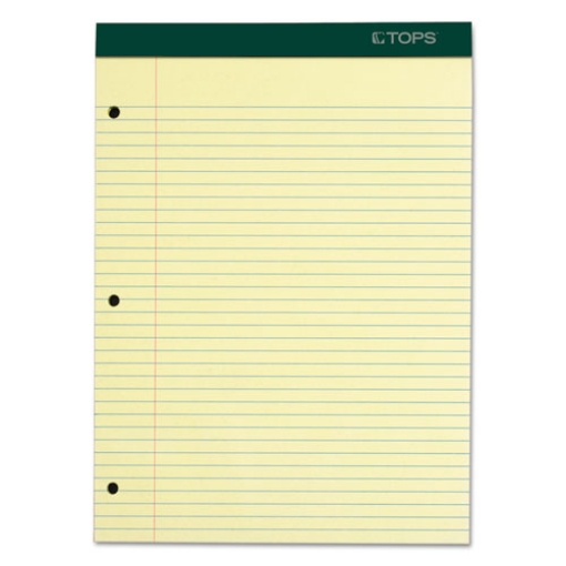 Picture of Double Docket Ruled Pads With Extra Sturdy Back, Medium/college Rule, 100 Canary-Yellow 8.5 X 11.75 Sheets