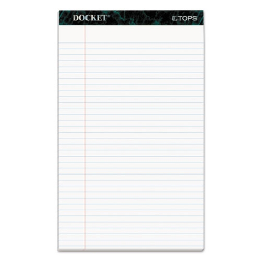 Picture of Docket Ruled Perforated Pads, Wide/legal Rule, 50 White 8.5 X 14 Sheets, 12/pack