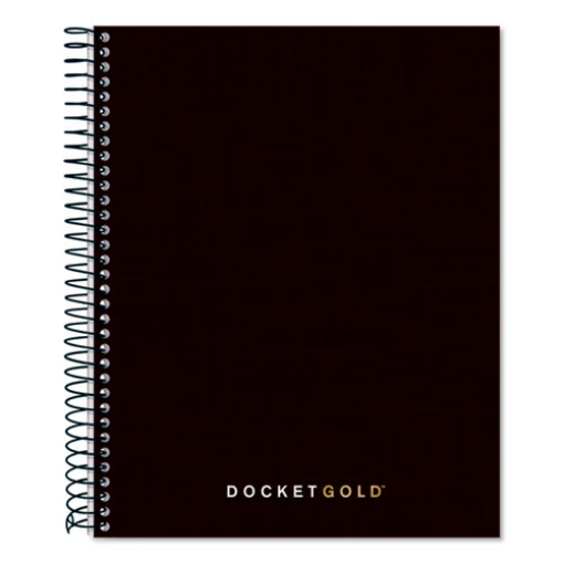 Picture of Docket Gold Planner, 1-Subject, Narrow Rule, Black Cover, (70) 8.5 x 6.75 Sheets