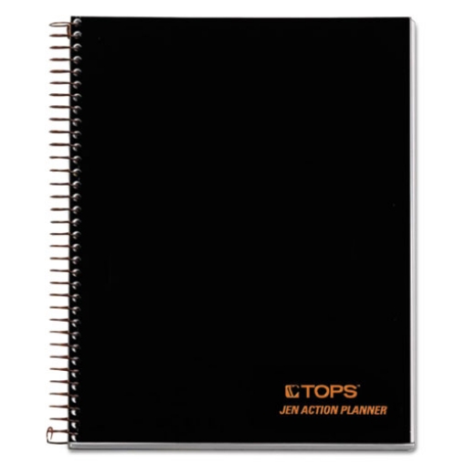 Picture of JEN Action Planner, 1-Subject, Narrow Rule, Black Cover, (100) 8.5 x 6.75 Sheets