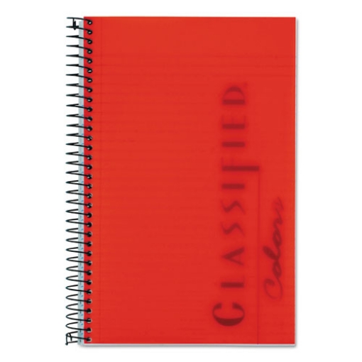 Picture of Color Notebooks, 1-Subject, Narrow Rule, Ruby Red Cover, (100) 8.5 x 5.5 White Sheets