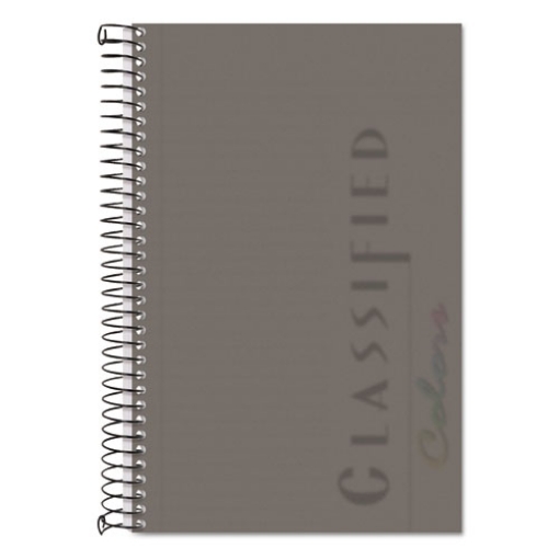 Picture of Color Notebooks, 1-Subject, Narrow Rule, Graphite Cover, (100) 8.5 x 5.5 White Sheets