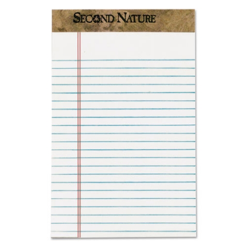 Picture of Second Nature Premium Recycled Ruled Pads, Narrow Rule, 50 White 5 X 8 Sheets, Dozen