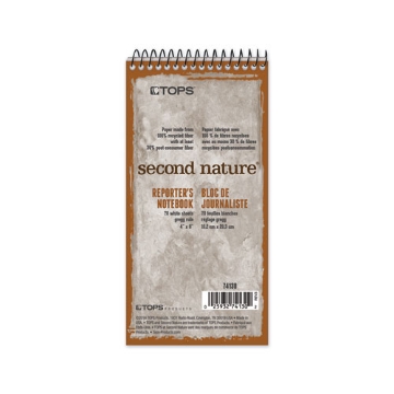 Picture of Second Nature Recycled Notepads, Gregg Rule, Randomly Assorted Cover Colors, 70 White 4 X 8 Sheets