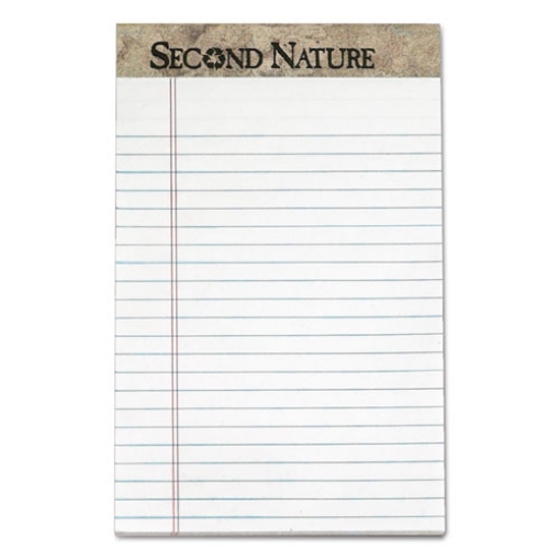 Picture of Second Nature Recycled Ruled Pads, Narrow Rule, 50 White 5 X 8 Sheets, Dozen