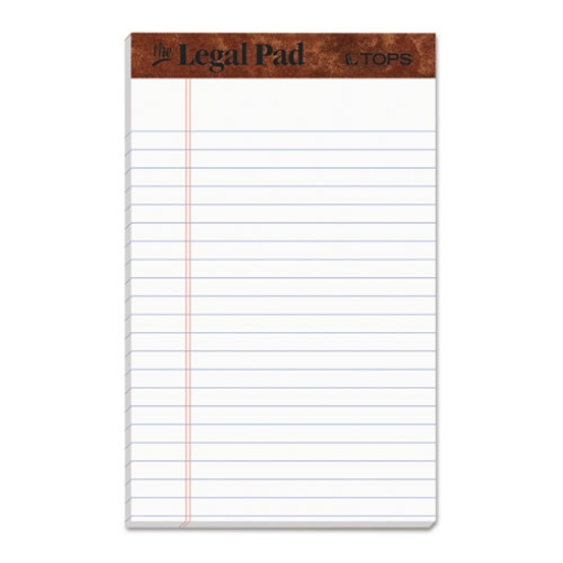 Picture of "The Legal Pad" Ruled Perforated Pads, Narrow Rule, 50 White 5 X 8 Sheets, Dozen