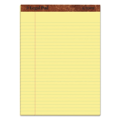 Picture of "The Legal Pad" Ruled Perforated Pads, Wide/legal Rule, 50 Canary-Yellow 8.5 X 11 Sheets, 3/pack