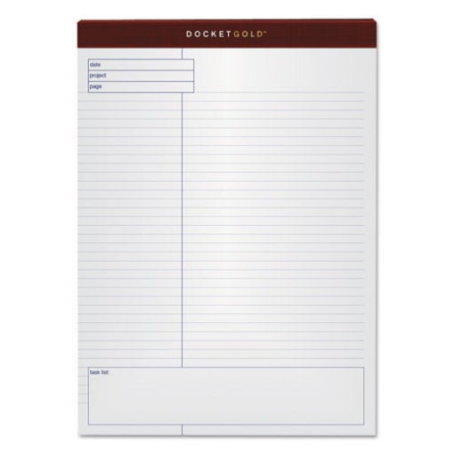 Picture of Docket Gold Planning Pads, Project-Management Format, Quadrille Rule (4 Sq/in), 40 White 8.5 X 11.75 Sheets, 4/pack