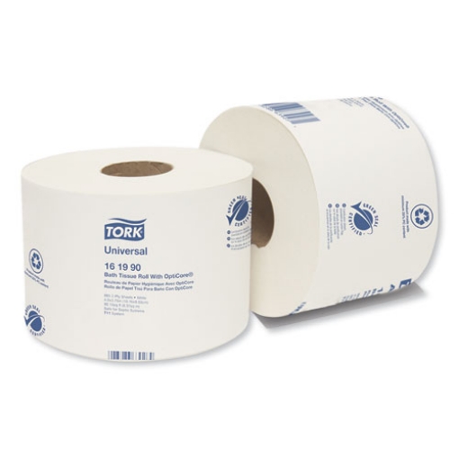 Picture of Universal Bath Tissue Roll With Opticore, Septic Safe, 2-Ply, White, 865 Sheets/roll, 36/carton