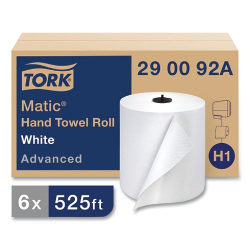 Picture of Advanced Matic Hand Towel Roll, 2-Ply, 7.7" x 525 ft, White, 643/Roll, 6 Rolls/Carton