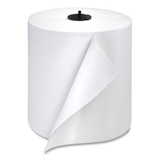 Picture of Paper Wiper Roll Towel, 1-Ply, 7.68" x 1,150 ft, White, 4 Rolls/Carton