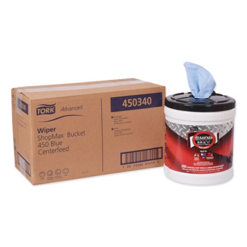 Picture of Advanced Shopmax Wiper 450, 8.5 X 10, Blue, 200/bucket, 2 Buckets/carton