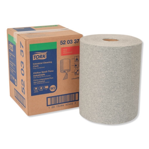 Picture of Industrial Cleaning Cloths, 1-Ply, 12.6 X 10, Gray, 500 Wipes/roll