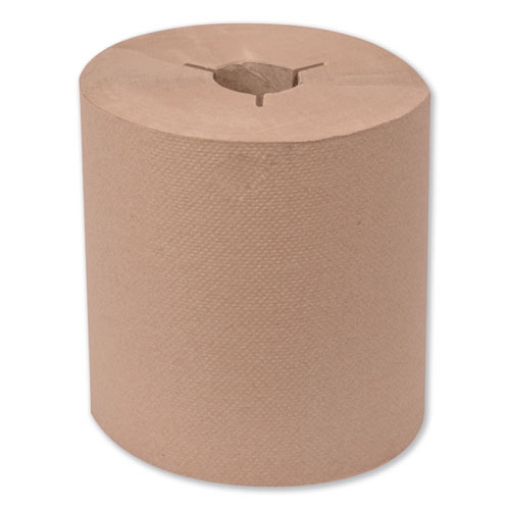 Picture of Universal Hand Towel Roll, Notched, 1-Ply, 8" x 630 ft, Natural, 6 Rolls/Carton